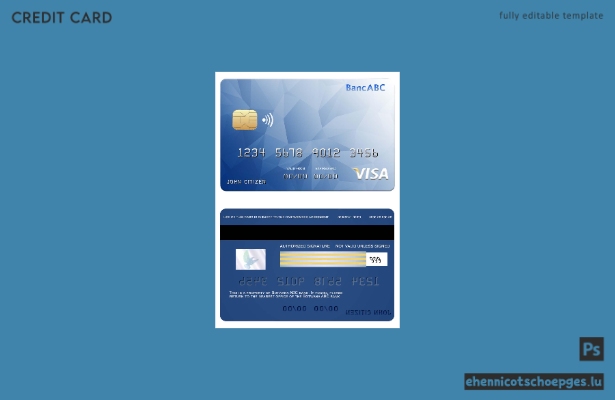 Beispielvorschau der Boston ABC Bank Visa-Karte